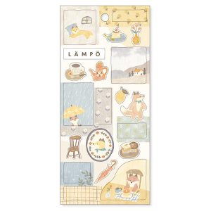 Stickers Lämpö Renard Sous La Pluie